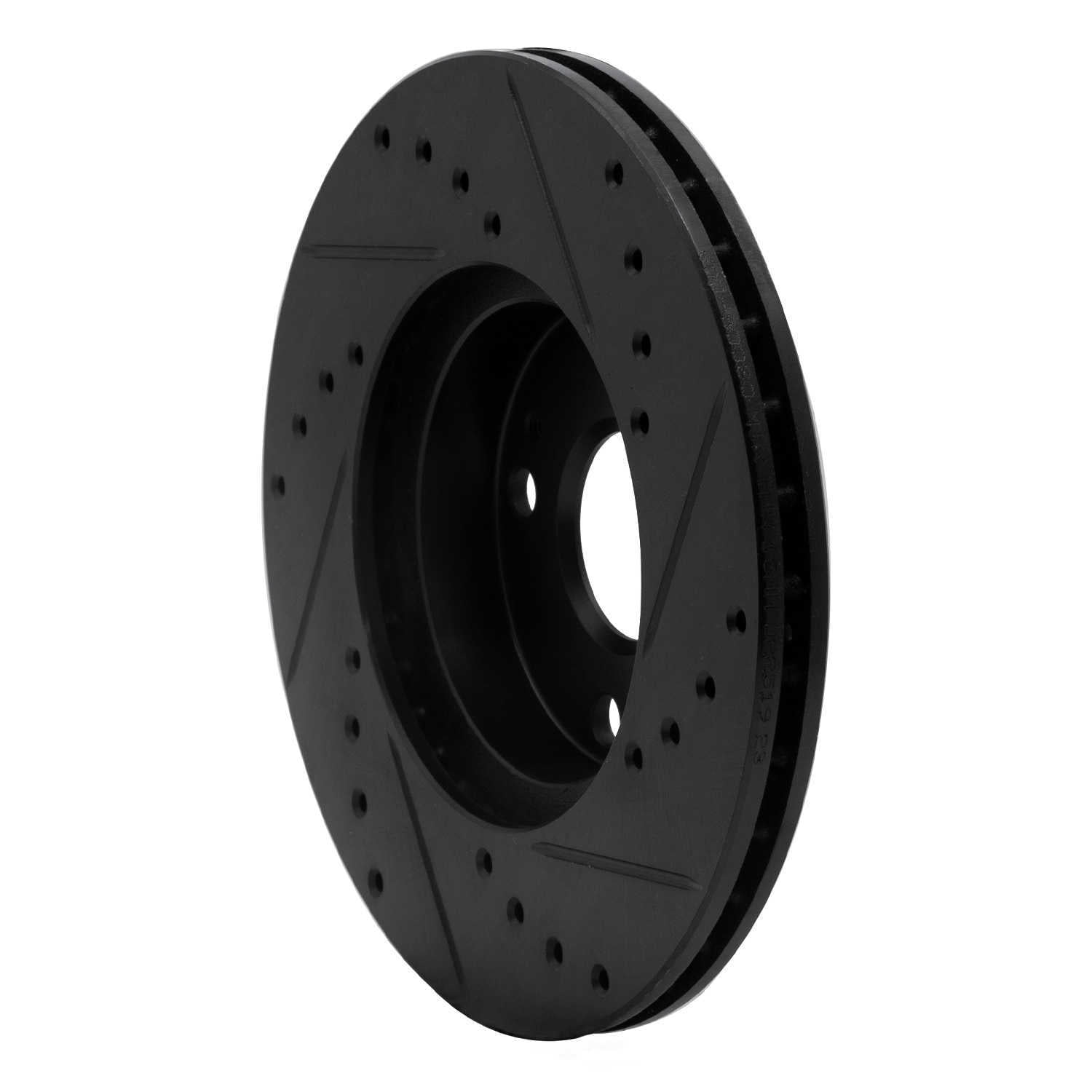 Dynamic Friction Company 633-80030L DFC Brake Rotor - Drilled And Slotted - Black