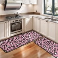thumbnail image 3 of Kitchen Rugs Sets Of 2,Pink and Black Of Leopard Print Anti Fatigue Kitchen Mat Rugs Non Slip Washable,Decorative Kitchen Floor Mats for Kitchen,Sink,Laundry,17"x47"+17"x47", 3 of 5