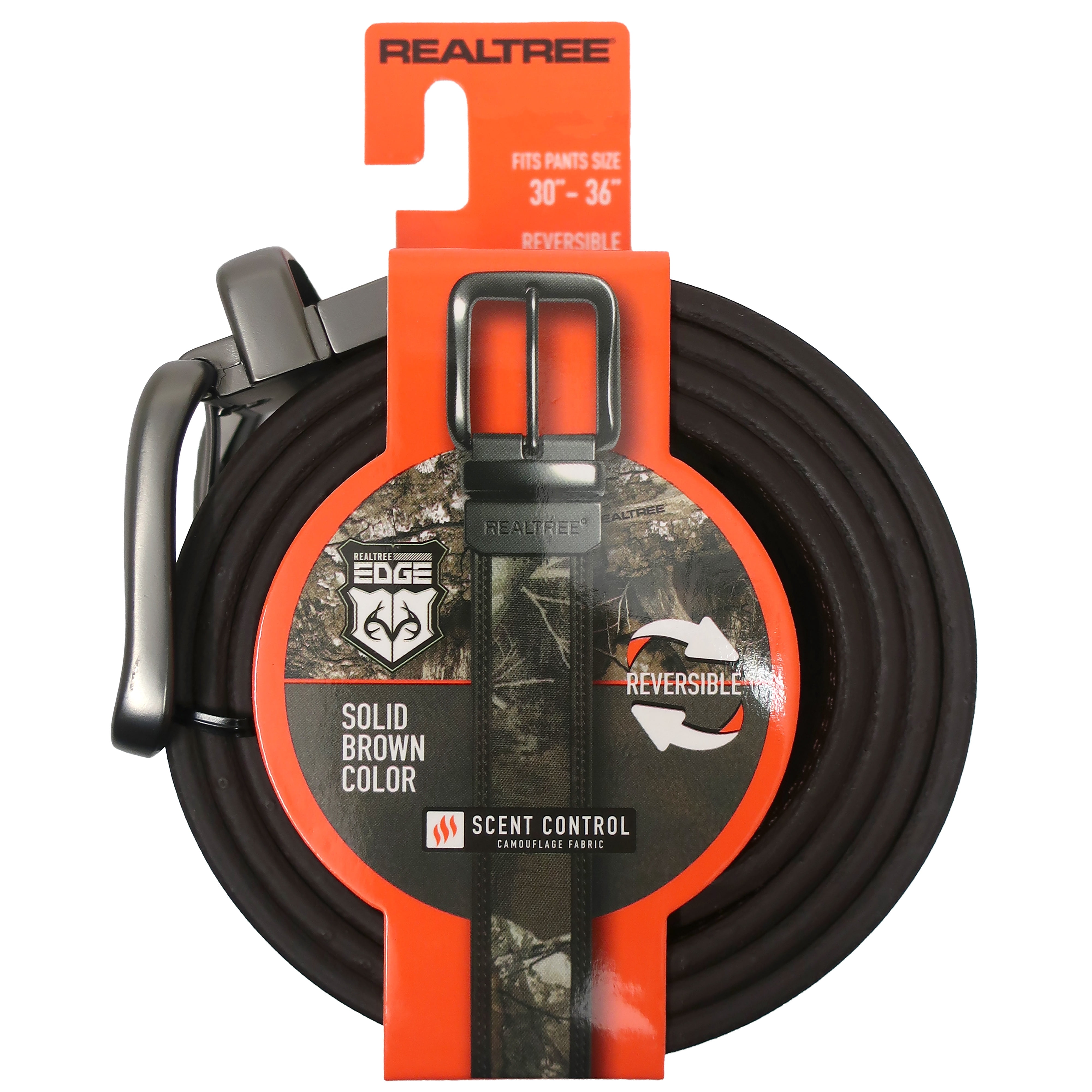 Realtree Men's Edge to Brown Reversible Belt Size S/M