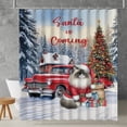 thumbnail image 2 of Santa is Coming Ragdoll Merry Christmas Xmas Noel Truck Tree Shower Curtain Cat Lover Kitten Owner Gifts Idea Waterproof Bathroom Bathtub Curtain - 02023, 2 of 5