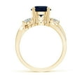 thumbnail image 2 of ANGARA Natural 2.2 Ct Sapphire and Diamond Twisted Vine Ring in 14K Yellow Gold for Women (Size-8mm) | September Birthstone, Birthday, Anniversary, Jewelry Gift for Women | Natural Blue Sapphire Ring, 2 of 10