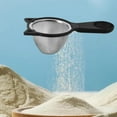 thumbnail image 1 of Colador de acero inoxidable, colador de cocina, colador de leche de soja de acero inoxidable, de harina para glaseado, azúcar, harina, leche de Negro, 1 of 8
