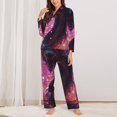 thumbnail image 2 of Balery Neon Futuristic Dragon Conjunto de Pijama con Estampado para Mujer, Conjunto de Dos Piezas con Manga Larga, Ropa de Dormir Suave con Bolsillos, Pijamas Cómodos-Large, 2 of 7
