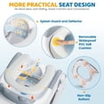 thumbnail image 4 of Asiento de inodoro Orzbow 2 en 1 con taburete gris Potty Training, 4 of 7