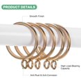 thumbnail image 2 of M METERXITY 44-Pack Gold Curtain Rings with Eyelet, Rustproof Metal Rings for Curtain Rods, 1.5 Inch Interior Diameter Drapery Rings for Curtain Rods for Hanging Drapes/Hats/Towels, 2 of 7