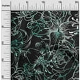 thumbnail image 2 of oneOone Cotton Flex Dark Teal Green Fabric Floral Diy Clothing Quilting Fabric Print Fabric By Yard 40 Inch Wide, 2 of 4