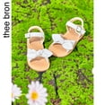 thumbnail image 2 of Girls Sandals Toddler Summer Dress Shoes Gladiator Beach Flat Sandals(AA388 White/8M), 2 of 6