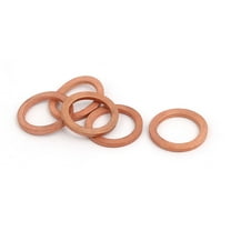 Unique Bargains 5pcs 16mmx22mmx2mm Copper Flat Ring Sealing Crush Washer Gasket