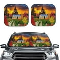 thumbnail image 2 of Balery Fall Village Scenery Sun Shield 2 Pack For Car Front Windows Foldable Sun Visor Protector Blocks Max Uv Rays And Keeps Your Vehicle Cool For Most Sedans Suv Truck, 2 of 7