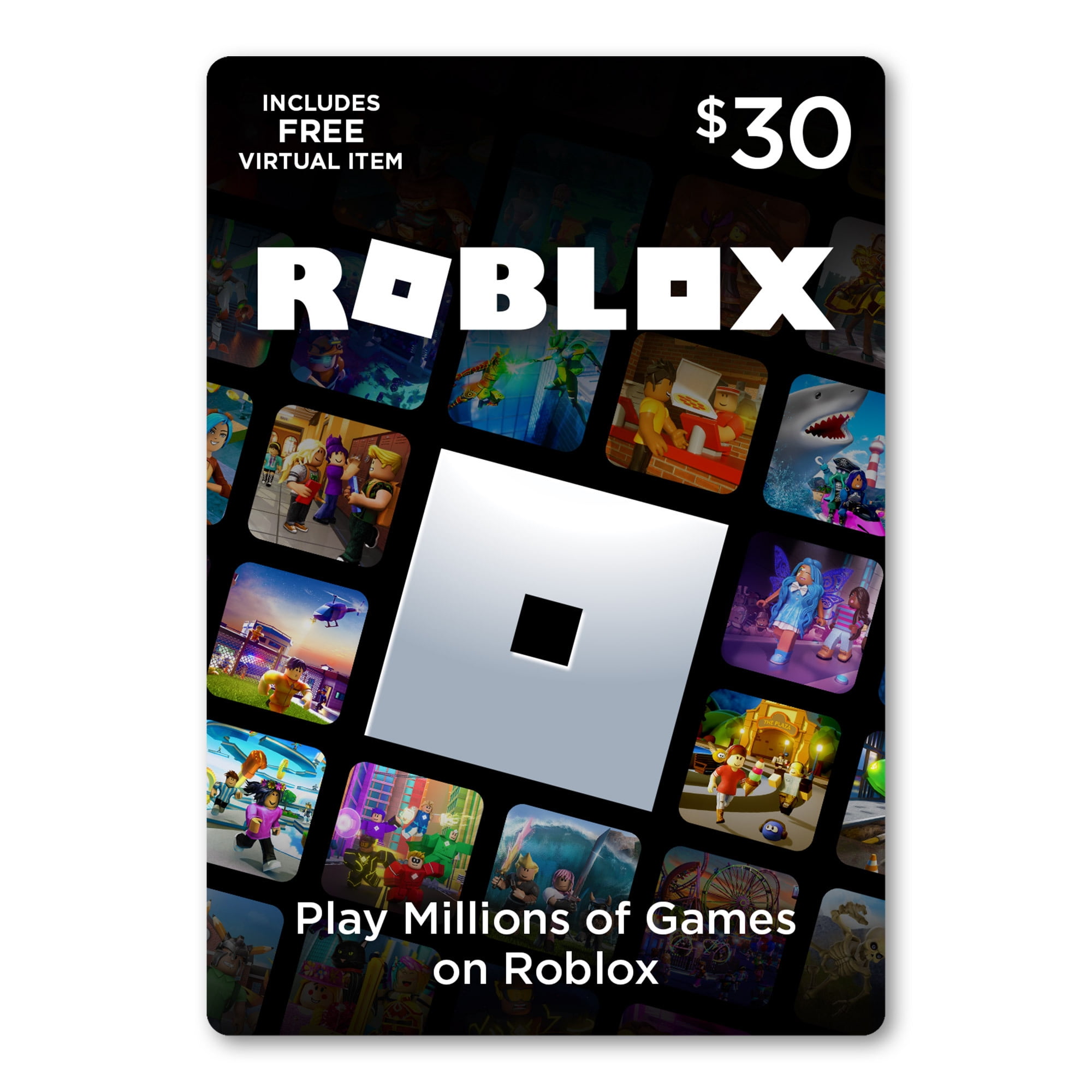 Roblox 30 Digital Gift Card Includes Exclusive Virtual Item Digital Download Walmart Com Walmart Com - how much robux can i get out of 30 dollars