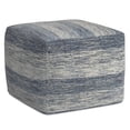 thumbnail image 1 of Pemberly Row Contemporary Boho Square Pouf in Patterened Teal Cotton, 1 of 9