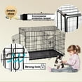 Extra Large Dog Crate Kennel 48" Folding Pet Cage Metal w/ 2 Doors