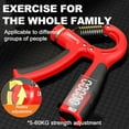 thumbnail image 2 of Hiii 5-60 kg Grip Strength Trainer Muscle Building and Injury Recovery,Hand Strengthening Devices (Red), 2 of 7