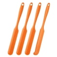 thumbnail image 1 of Juego de 4 espátulas de silicona, espátula resistente al calor para tarros, botellas, herramientas de cocina y repostería (naranja), 1 of 7