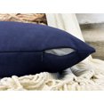 thumbnail image 4 of Aiking Home 12x24 inches Luxury Faux Suede Decorative Lumbar Pillow Cover - Navy, 4 of 4