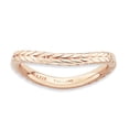 thumbnail image 1 of Sterling Silver Stackable Expressions Polished Pink-plate Wave Ring Size 9, 1 of 3
