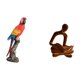 thumbnail image 5 of Estatua creativa de loro pensador humano, arte abstracto, decoración de escritorio para el hogar, la oficina, el jardín, el dormitorio, el porche, el, 5 of 8