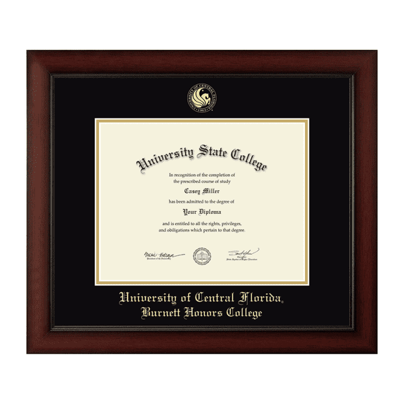Framerly - UCF Honors Diploma Frame with Black and Gold Mat