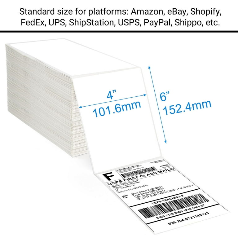 Stampa Etichette Spedizioni Etichetta Adesiva Per Stampante Termica Diretta Blu 4u2033 X 6u2033 Per Spedizione USPS FBA UPS Ebay 4×6 Pollici, 1-1 Stampante Economica - Foto 3