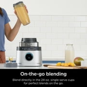 Ninja Detect Kitchen System 72-Oz Blender, Feed Chute with Slicing & Shredding Disc, 3 Speeds, Smoothies, Crush, Chop, Dough, BlendSense Technology, 1700PW, TB400WM Silver