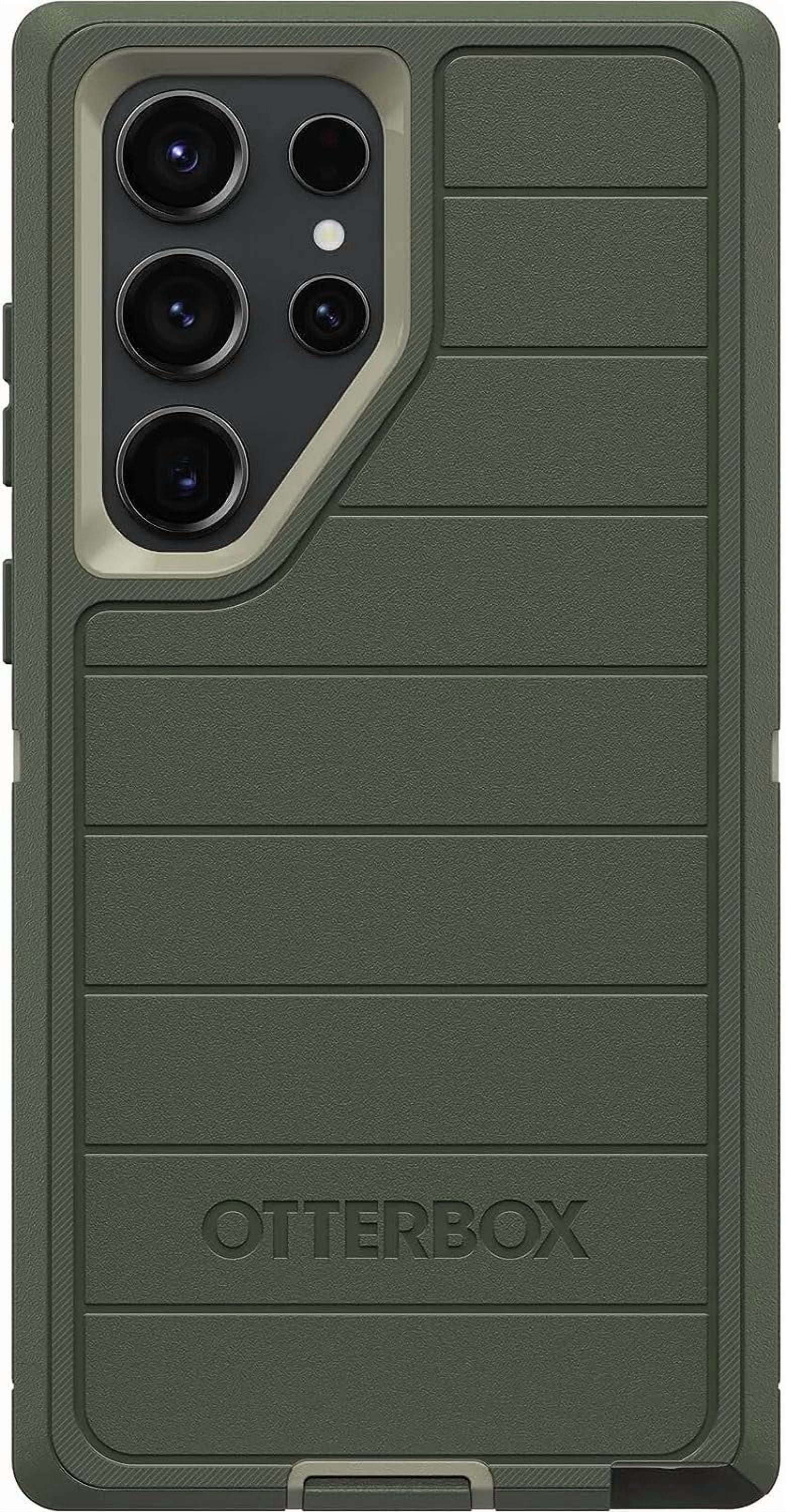 OtterBox Galaxy S23 Ultra (Only) - Defender Series Pro Case - Lichen the Trek (Green) - Rugged & Durable - with Port Protection - Holster Clip Kickstand - Non-Retail Packaging