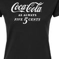 thumbnail image 3 of Coca-Cola - As Always Five Cents - Juniors Fitted Graphic T-Shirt, 3 of 5