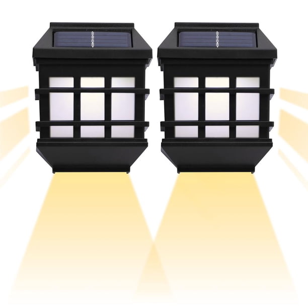 Luz De Panel Luz De Pared De Carga Solar Led Smd Luz De Panel Solar Con Sensor De Control De Luz Carcasa Impermeable Para Patio Methold HA027318-02