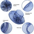 thumbnail image 6 of Women Large Flower Tea Party Fascinator Hat Church Cocktail Easter British Organza Dress Hat Cap Headpieces, 6 of 6