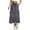 Dark Gray, variant on Women's Cargo Skirts, Drawstring Elastic Waist Multi-pocket Back Slit Midi Skirts for Women Gray Size S