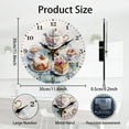 thumbnail image 2 of 1pc Printed Wall Clock for Home Living Room Bedroom Decoration Flat Round Afternoon Tea 300mm, 2 of 9
