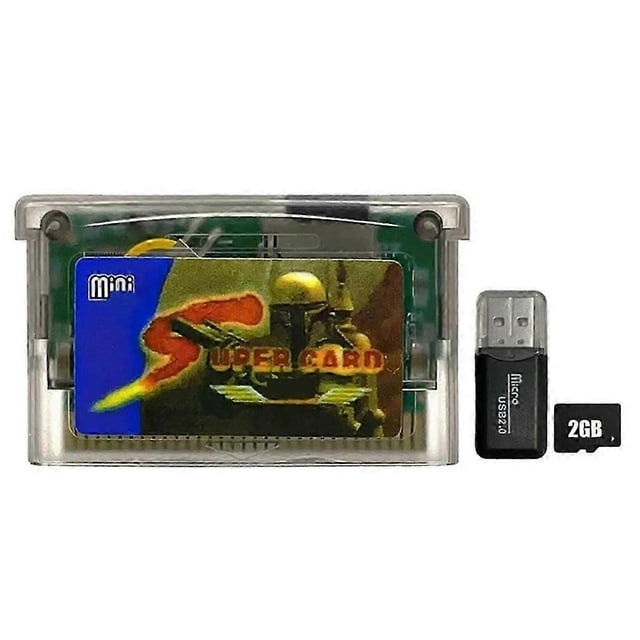 For Supercard Card+2GB Memory Card Mini Card Adapter for GBA SP GBM IDS NDS NDS Lite Burning Card Ga