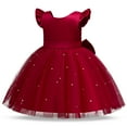 thumbnail image 3 of V-Back Satin Flower Girl Dress Toddler Communion Gown Formal Dresses, 3 of 6