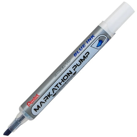 Pentel Markathon Pump Dry Erase Markers Chisel Tip Blue 12/Pack (PENMWL6SXC)