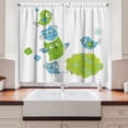 thumbnail image 2 of Nursery Curtains 2 Panels Set, Lovely Happy Animals Playing with Each Other Singing Birds Colorful Art Design, Window Drapes for Living Room Bedroom, 55W X 39L Inches, Lime Green Blue, by Ambesonne, 2 of 3
