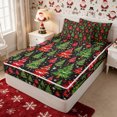 thumbnail image 3 of Manfei Kawaii Xmas Tree Zipper Twin Comforter Sets with Fitted Sheet and 2 Pillowcases,Happy New Year Zipper Bedding Set,Reversible, 3 of 7