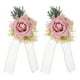 thumbnail image 1 of Uxcell 2 Pcs Corsage de Muñeca de Flores Rojas Claras, Corsage de Flores Artificiales para Boda Novia Novio Ceremonia Aniversario Baile Fiesta, 1 of 6