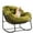 Olive Green, variant on HONEY HOME Outdoor Papasan Rocking Chair, Oversized Indoor Rocking Chair with Cushion, Rattan Wicker Egg Chairs with Steel Frame, Porch Rocker Chairs Furniture for Garden Lawn Bedroom Living Room