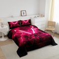 thumbnail image 4 of Erosebridal Game Lightning Twin Comforter Sets, Neon Glowing Galaxy Lightning Bedding Set, 4 of 8