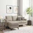 thumbnail image 6 of Hillsdale Furniture Alamay Fabric Upholstered Reversable Sectional Chaise Beige, 6 of 6