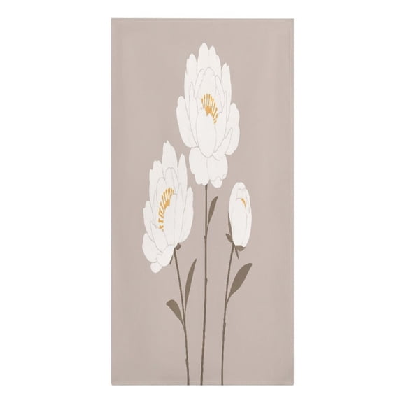 RKSupls White Cherry Blossoms Microfiber Beach Towel Absorbent Compact Towels for Swimming Pool Beach Travel Things for Vacation Essentials Adult Gift,61.4×30.3Inch