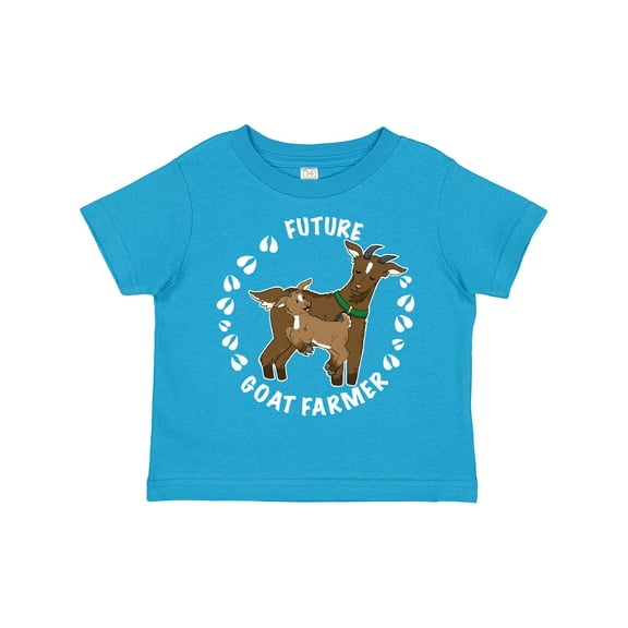 Inktastic Future Goat Farmer with Cute Goats and Hoof Prints Boys or Girls Toddler T-Shirt