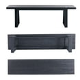 thumbnail image 6 of Dayalane Modern 60" Dining Bench with Metal Legs, RectangleWooden Kitchen Bench for Dining Room Living Room, Sturdy Indoor Seating,2-3 Person, Black, 6 of 10
