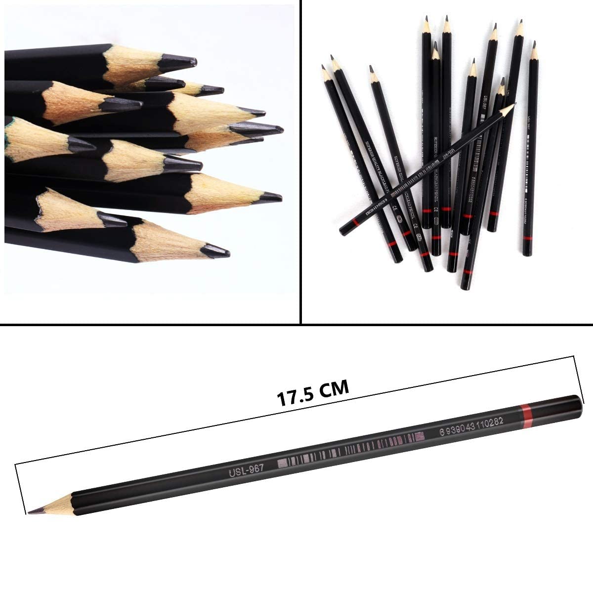 Corslet Set of 13 Drawing Kit 12 pc Drawing Pencils Set Sketch Pencil Shading Sketching Kit Graphite Artist Stationary