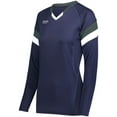 thumbnail image 3 of High Five L Ladies TruHit Tri-Color Long Sleeve Jersey Navy/Graphite/White 342242, 3 of 5