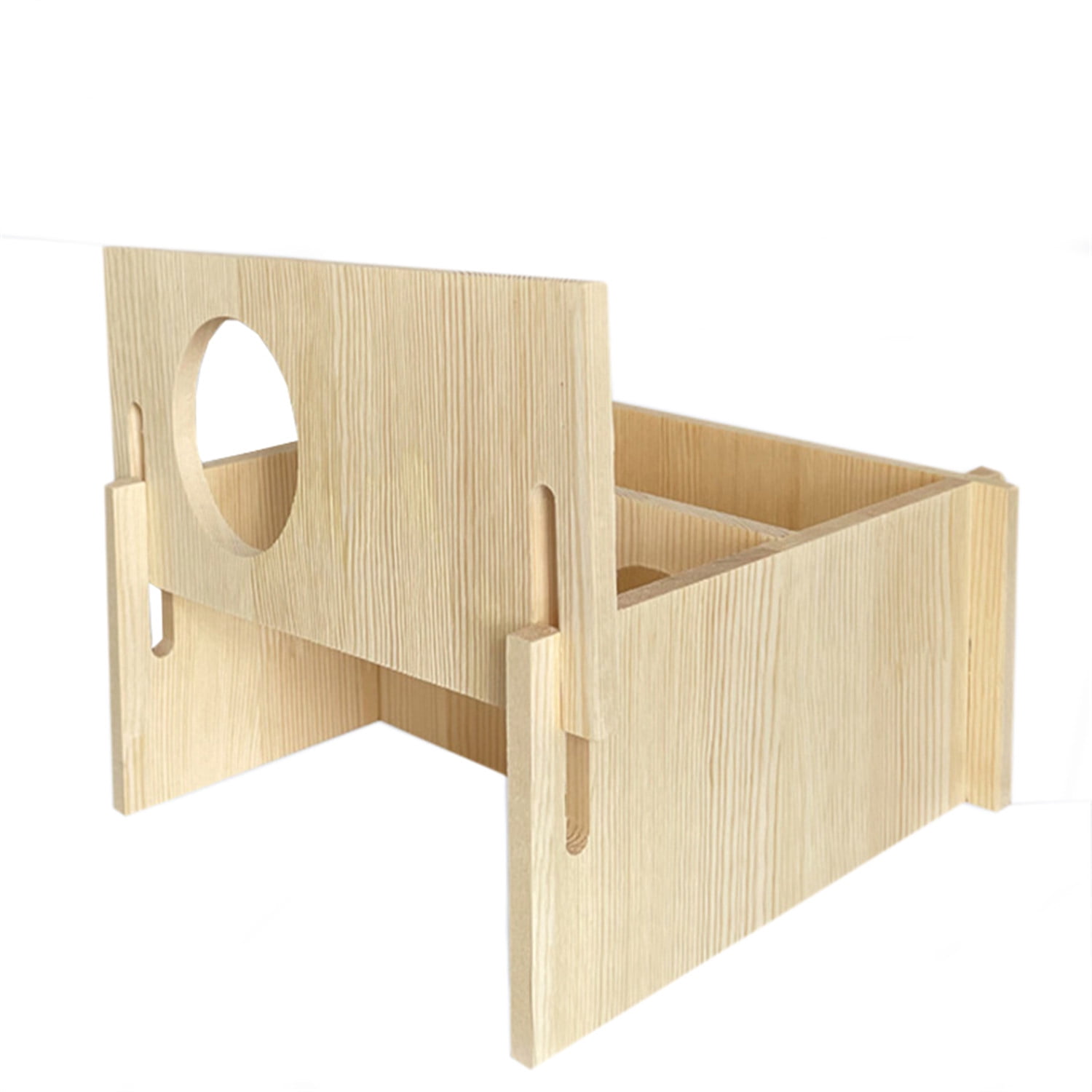 BQBQERT Hamster Wooden House Natural Small Animal Cage Chew Toy for Mouse Gerbil Hedgehog