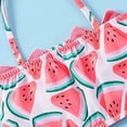 thumbnail image 6 of oqasdz Swimsuit for Girls Toddler Baby Halter Neck Bathing Suit Tankni Sets with Sun Cap Swimwear 3 Piece Outfit Summer Vacation, 6 of 6