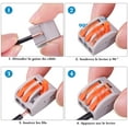 thumbnail image 1 of 60 conectores eléctricos con palanca de maniobra, 20 pinzas de 2 vías, 30 pinzas de 3 vías, 10 pinzas de 5 vías, 1 of 2