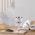 thumbnail image 3 of serony Metal Wine Goblet, Carving Pattern Handmade Bar Golden Cup Golden Red Dinners Red Decor Parties Silver white, 3 of 6