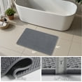 thumbnail image 5 of SIXHOME Bathroom Rugs Non Slip Bath Mat Chenille Soft Absorbent Quick Dry Bath Rugs for Bathroom Floor with Rubber Backing Machine Washable Bathmat Boho Bathroom Decor 20"x32" Dark Gray, 5 of 8