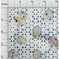 thumbnail image 2 of oneOone Georgette Viscose White Fabric Geometric Sewing Craft Projects Fabric Prints By Yard 42 Inch Wide-A0, 2 of 5